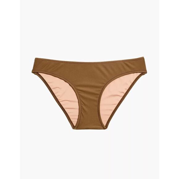 NEW Madewell Sun Protective Low Waist Bikini‎ Bottom, Brown, Large - Picture 4 of 5